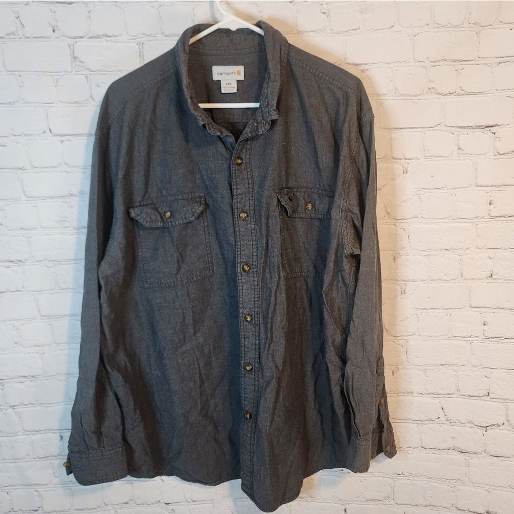 Men's Blue Button-Up Shirt